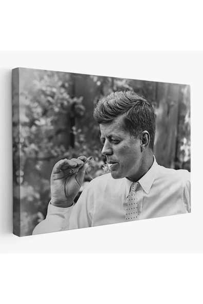 Trezon Marijuana İçen John F. Kennedy Tablosu-6588 ürün görseli 1