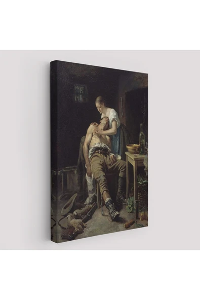 Trezon Henry Jones Thaddeus Yaralı Kaçak Avcı (1881) Duvar Tablosu-6059 ürün görseli 1