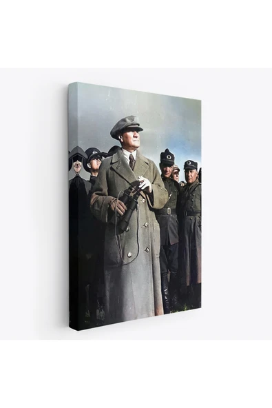 Trezon Atatürk Portre Tablosu Mustafa Kemal Atatürk Dikdörtgen Dekoratif Kanvas Tablo-FG-131 ürün görseli 1