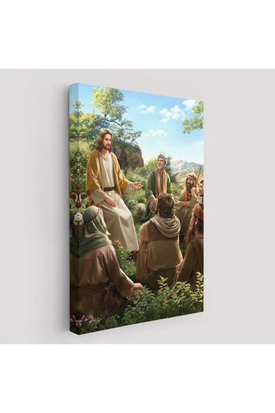 Trezon İsa Mesih Havarilerine Ders Veriyor, Hristiyan Hediye Tablosu Jesus Christ -6382 ürün görseli 1