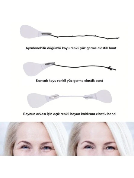 Yüz Gerdirme Göz Boyun Kaş Gerdirme Bant Seti - Resim 3