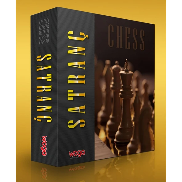WOGA SATRANÇ KAHVE KREM TAKIM AHŞAP TABLA ürün görseli 1