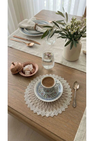Trezon 6 Adet Sunumluk Peçete,Kokteyl Peçete,Kahve Yanı Sunum Peçetesi,Sunumluk,Bardak Altlığı 16 cm ürün görseli 1