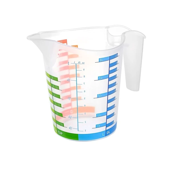 Ölçü Kabı Dereceli Renkli 1000 ML - Resim 2