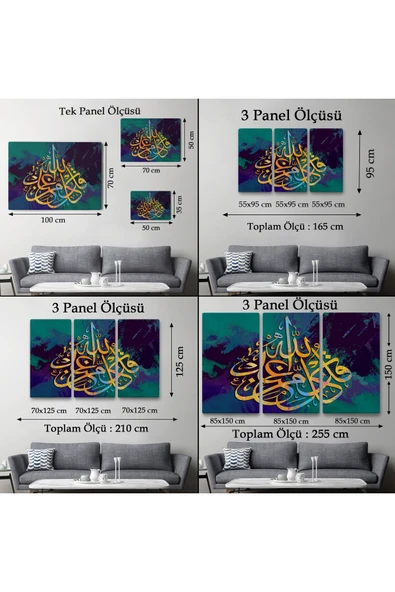 Trezon Modern Dini Dekoratif Kanvas Tablo-3382 - Resim 6
