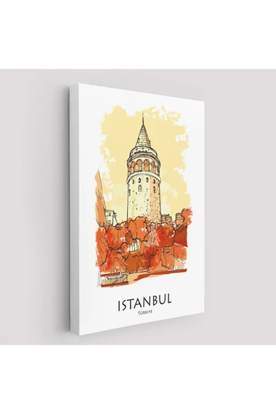Trezon Galata Kulesi İstanbul Dekoratif Kanvas Tablo-5921 ürün görseli 1