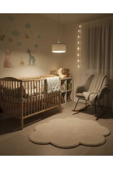 Trezon Modern Sarkıt Avize Mozaik Desen Beton Görünümlü Beyaz Dekoratif Salon Aydınlatma ürün görseli 1