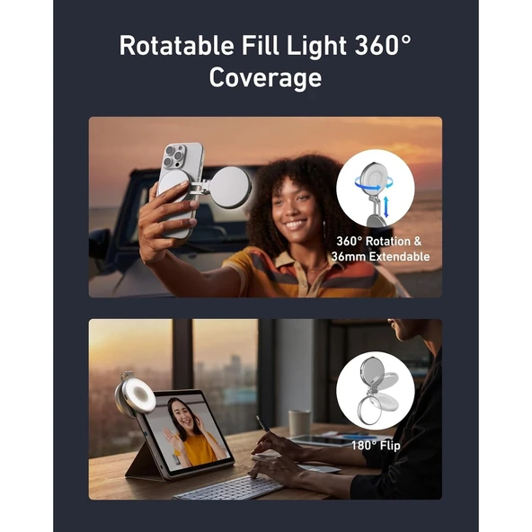 Telesın C03 Magnetic Selfie Light - Resim 3