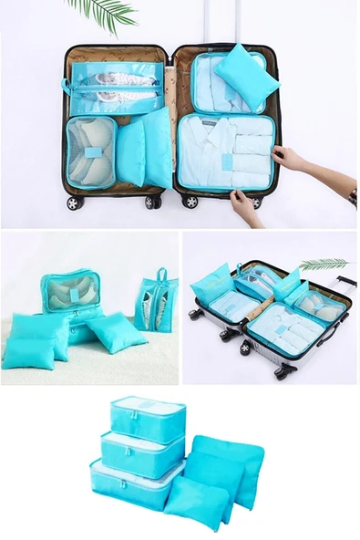 Bebek Anne Hastane Çantası Düzenleyici Organizer 6 Parça Set ürün görseli 1