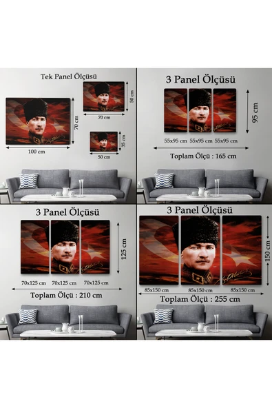 Trezon Atatürk Tablosu-6632 - Resim 6