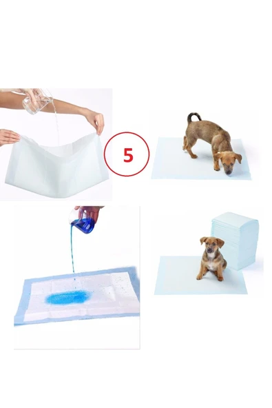 Yıkanabilir Köpek Çiş Pedi - 90 X 60 Cm 5li Paket ürün görseli 1