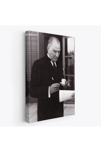 Trezon Atatürk Portre Tablosu Mustafa Kemal Atatürk Dikdörtgen Dekoratif Kanvas Tablo-FR-141 ürün görseli 1