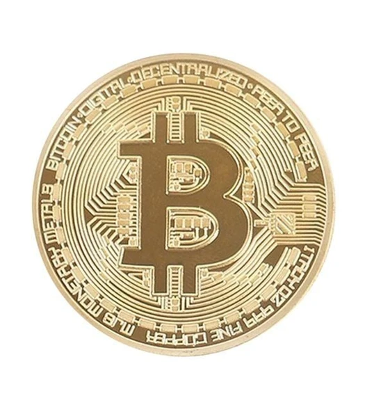 Bitcoin Madeni Hatıra Parası Hediyelik Para - Resim 3