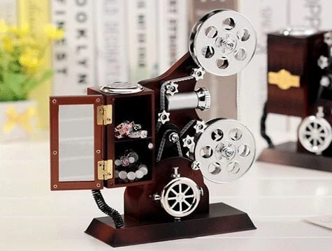 Projektör Şeklinde Takı Çekmeceli Müzik Kutusu ürün görseli 1