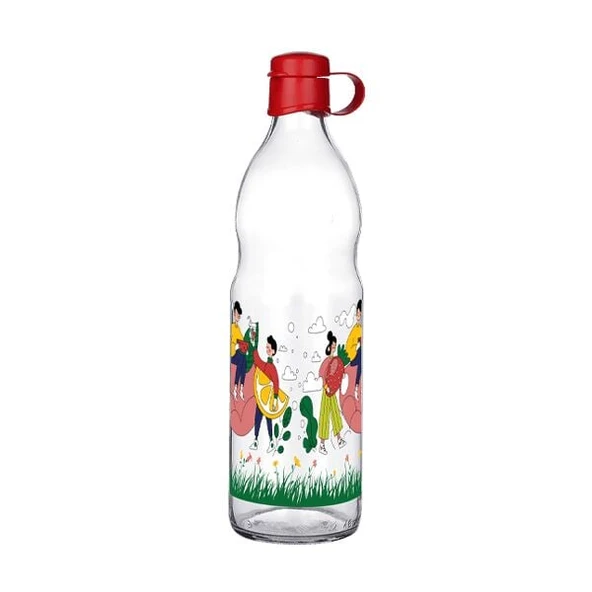 Frido Desenli Cam Suluk  1000 ML ürün görseli 1
