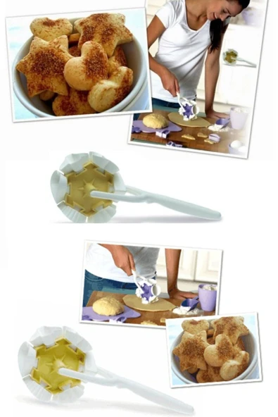 Kurabiye Ruleti - Çiçek - Kalp - Üçgen - Muffin şekillerinde Kurabiye Şekillendirici ürün görseli 1