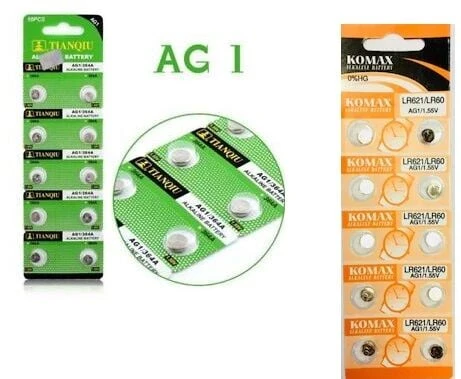 Buton Pil - Saat Lazer Hesap Makinesi Pili 10lu Paket  AG1 LR621/LR60 1.55V ürün görseli 1