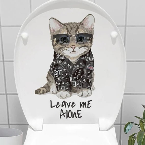 Decohandy Klozet Etiketi Leave Me Alone ürün görseli 1