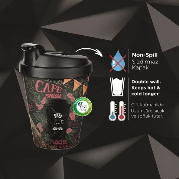 Kahve Bardağı - Termoslu 400ml - 13,5 oz - Resim 2