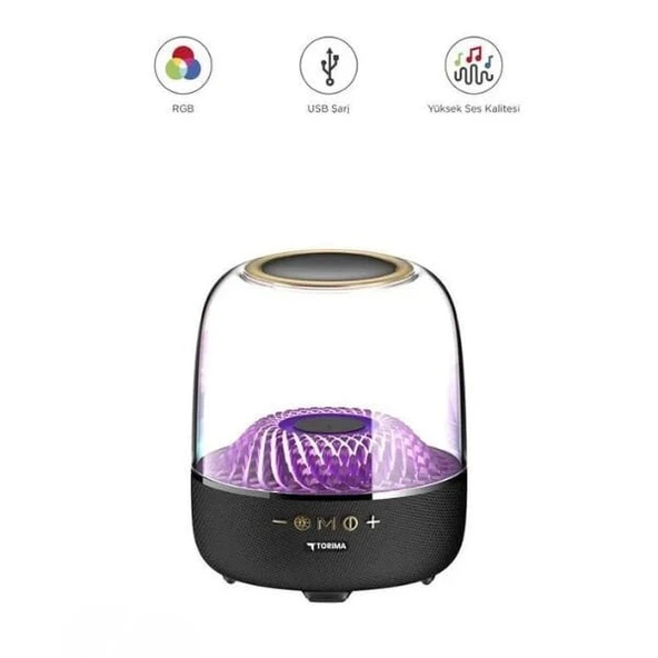 D33 Siyah Taşınabilir Kablosuz Bluetooth Hoparlör ürün görseli 1