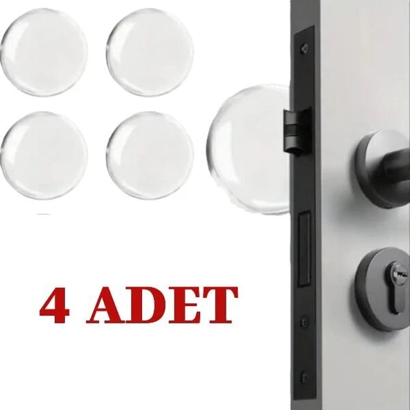 Şeffaf Silikon Mobilya ve Kapı Durdurucu Darbe Pedi 4'lü Set ürün görseli 1