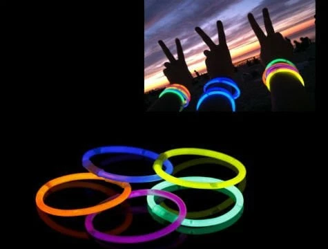 10 Adet Karanlıkta Işık Veren Bracelet Fosforlu Kırılan Çubuk Bileklik ürün görseli 1