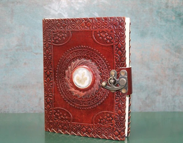 Taşlı Deri Defter Model 11 ürün görseli 1