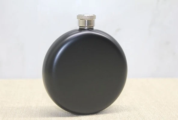 Yuvarlak Tekli Matara 5 Oz Siyah ürün görseli 1