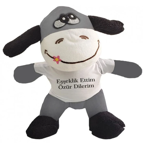 Oyuncak Peluş Eşeklik Ettim Tişörtlü Eşek ürün görseli 1