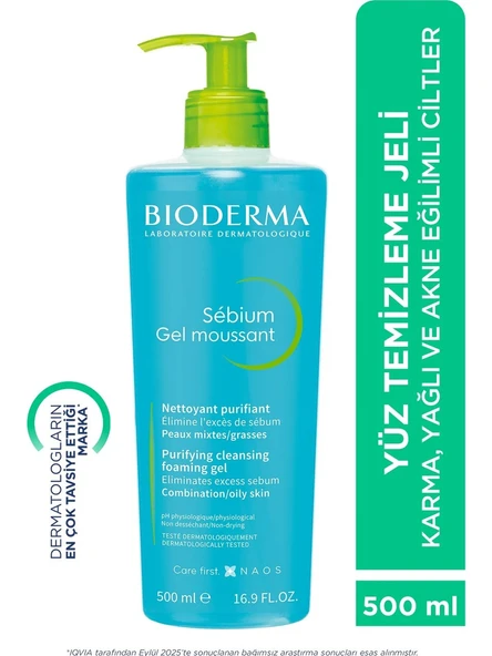 Sebium Foaming Gel Yağlı ve Akneli Ciltler için Arındırıcı Temizleme Jeli 500 ml ürün görseli 1