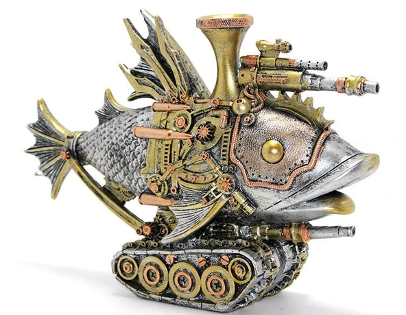 Steampunk Polyester Tasarım Balık Figürü ürün görseli 1