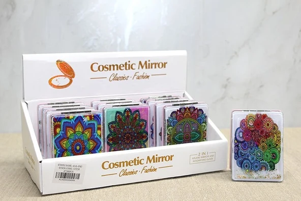 Mandala Desenli Hareketli Sulu El Aynası - Model 2 ürün görseli 1
