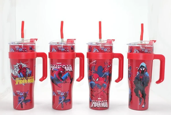 Spiderman Pipetli Termos Suluk ürün görseli 1