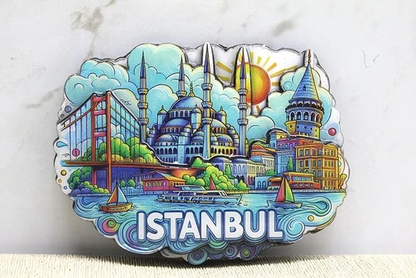 Ahşap İstanbul Temalı Magnet - Model 11 ürün görseli 1