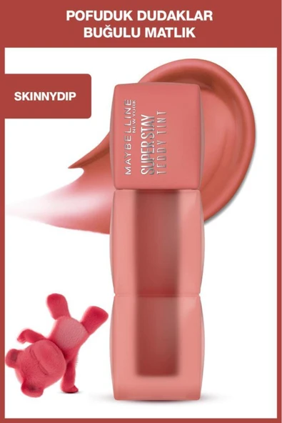 MAYBELLİNE NEW YORK Super Stay Teddy Tint Uzun Süre Kalkıcı Likit Mat Tint 15 Skinny Dip ürün görseli 1