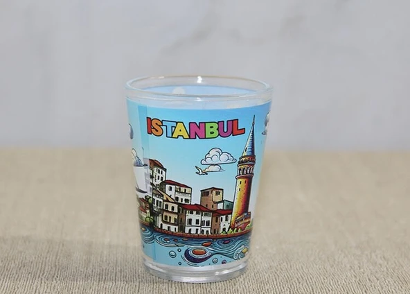 İstanbul Temalı Cam Shot Bardak - Model 3 ürün görseli 1
