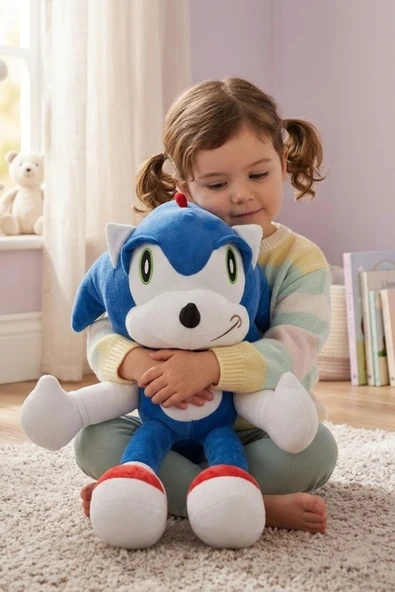 50 CM Büyük Boy Sonic Peluş Oyuncak – Yumuşacık Sevimli Kahraman Çocuk Hediyesi ürün görseli 1