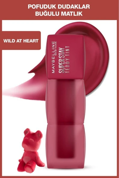 MAYBELLİNE NEW YORK Maybelline Super Stay Teddy Tint Uzun Süre Kalıcı Likit Mat Tint 50 Wild at Heart ürün görseli 1