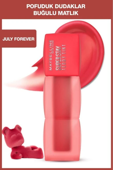 MAYBELLİNE NEW YORK Maybelline Super Stay Teddy Tint Uzun Süre Kalıcı Likit Mat Tint 35 July Forever ürün görseli 1