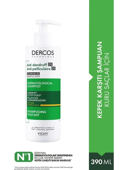 Dercos Şampuan Kuru ve Kepekli 390 ml ürün görseli 1