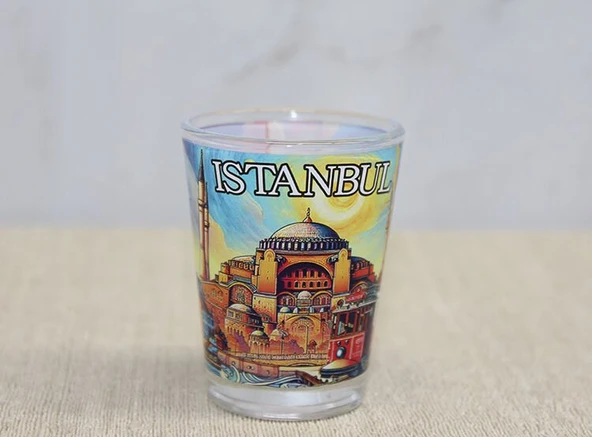 İstanbul Temalı Cam Shot Bardak - Model 2 ürün görseli 1