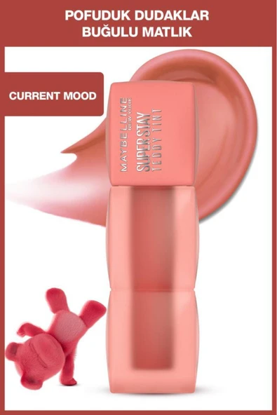 MAYBELLİNE NEW YORK Maybelline Super Stay Teddy Tint Uzun Süre Kalkıcı Likit Mat Tint 10 Current Mood ürün görseli 1