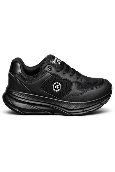 Celira Tmp Siyah File Cilt Kadın Sneakers Spor Ayakkabı ürün görseli 1
