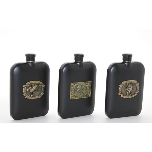Paslanmaz Çelik Kabartmalı Tekli 6 Oz Matara ürün görseli 1