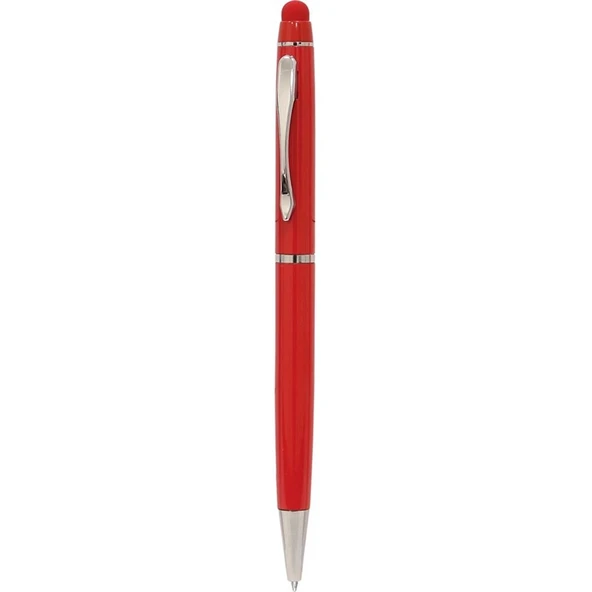 Kırmızı Touchpen Metal Kalem - Resim 2
