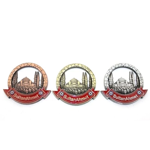 İstanbul Temalı Metal Magnet Sultanahmet Yuvarlak Tasarımlı ürün görseli 1