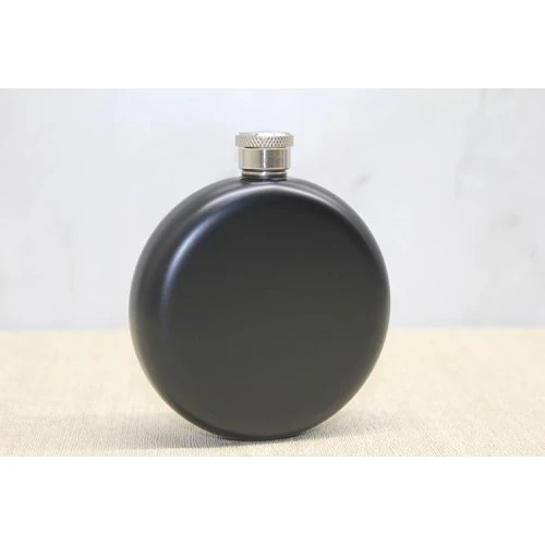 Yuvarlak Tekli Matara 5 Oz Siyah ürün görseli 1