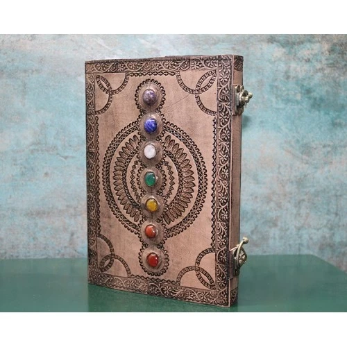Taşlı Deri Defter Model 13 ürün görseli 1