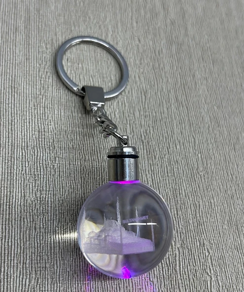 Ledli Sultanahmet Tasarımı Kristal Anahtarlık ürün görseli 1