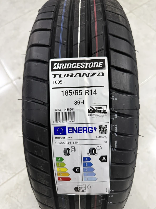 BRIDGESTONE / 185/65R14 (TURANZA T005) 2026 YAZ LASTİĞİ (1 ADET FİYATIDIR. EN AZ 2 ADET VERİLMEKTEDİR) ürün görseli 1